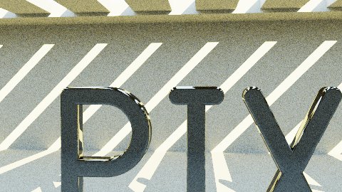 Close-up of letter edges & line ends.