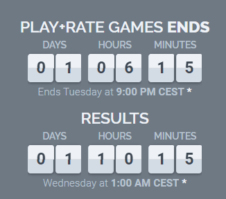 Time left at the time of writing: 1 day and 6 hours, and 4 hours later the results get announced!